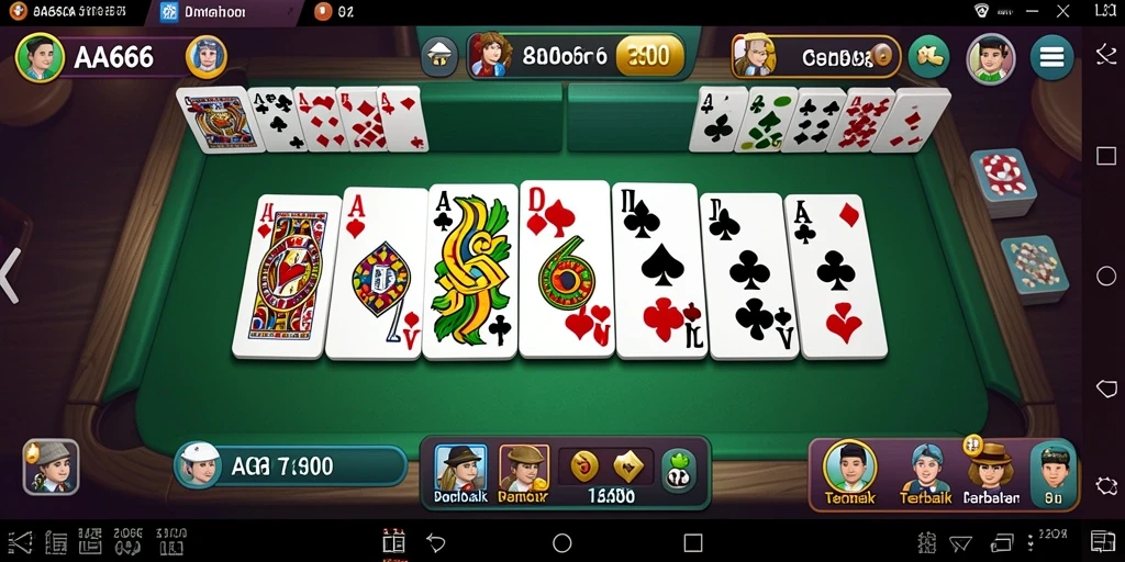Tampilan gameplay seru di AA666 yang menampilkan domino.