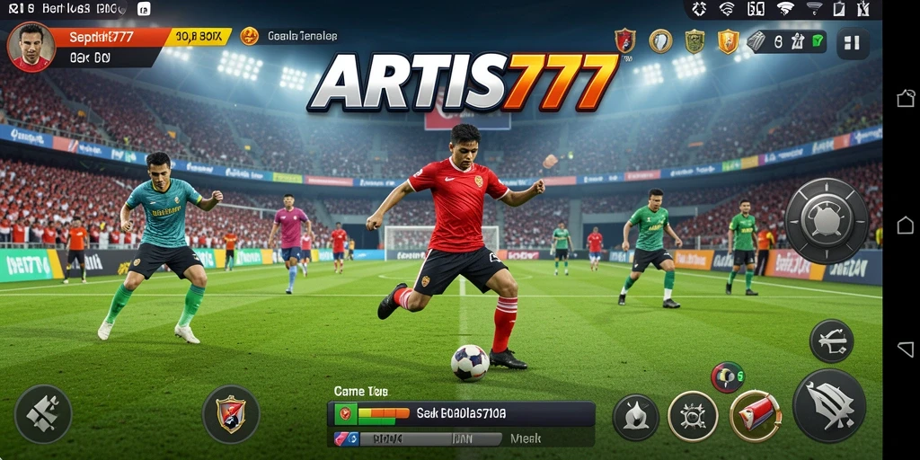 Tangkapan layar menunjukkan aksi pertandingan sepak bola yang intens dan mendebarkan.