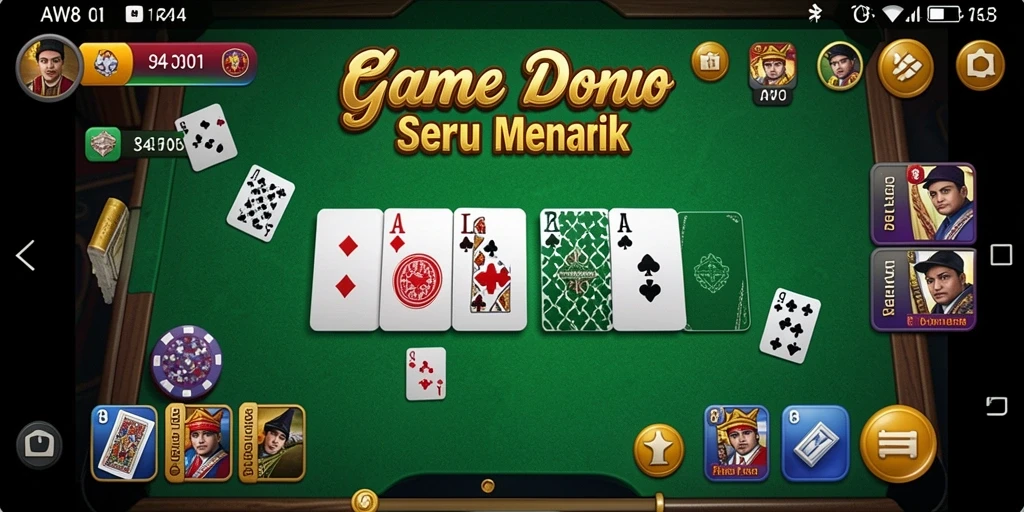Tampilan gameplay seru di AW8, permainan Domino mendebarkan!