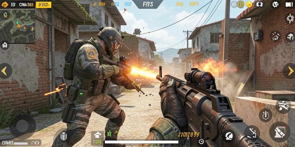 Gameplay seru CINA365 dengan aksi tembak-menembak yang mendebarkan.