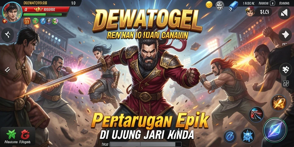Gameplay mendebarkan di dalam <strong>DEWATOGEL</strong> dengan pertarungan yang intens dan karakter unik.