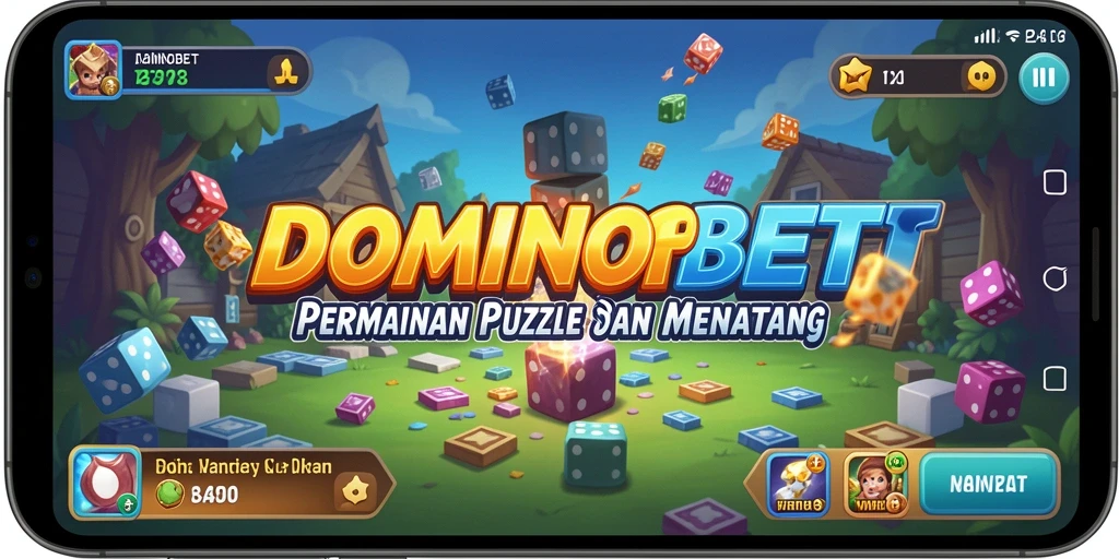 Screenshot permainan DOMINOBET menunjukkan tantangan puzzle yang menarik.