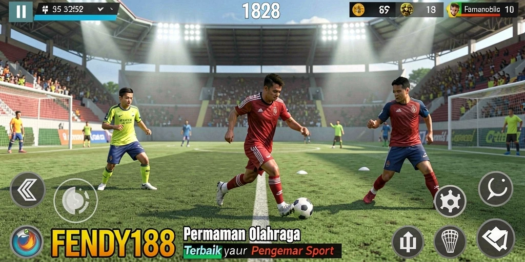 Screenshot gameplay FENDY188 menampilkan aksi pertandingan seru.