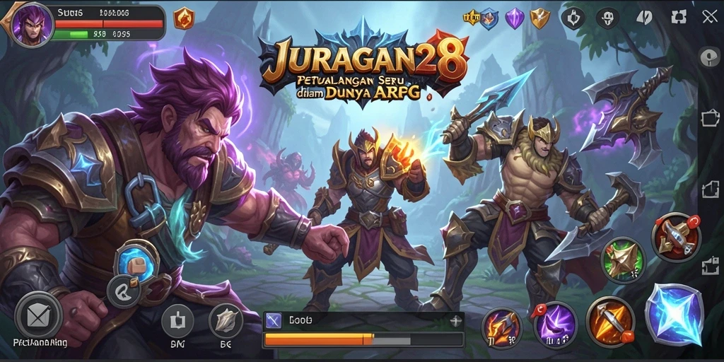 Tampilan gameplay seru dalam dunia ARPG JURAGAN28.