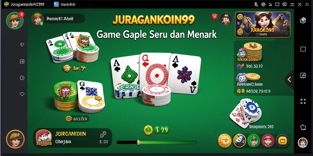 Tampilan gameplay seru dari JURAGANKOIN99 saat bermain Gaple.