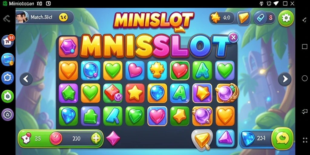 Screenshot gameplay <strong>MINISLOT</strong> yang menampilkan aksi seru mencocokkan objek.