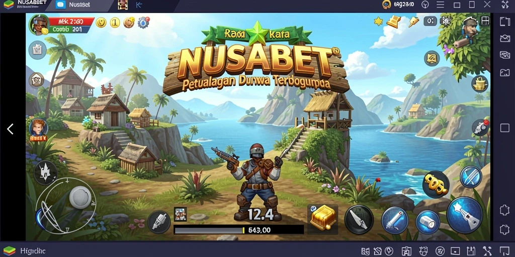 Gameplay NUSABET menunjukkan eksplorasi dunia yang luas dan indah.
