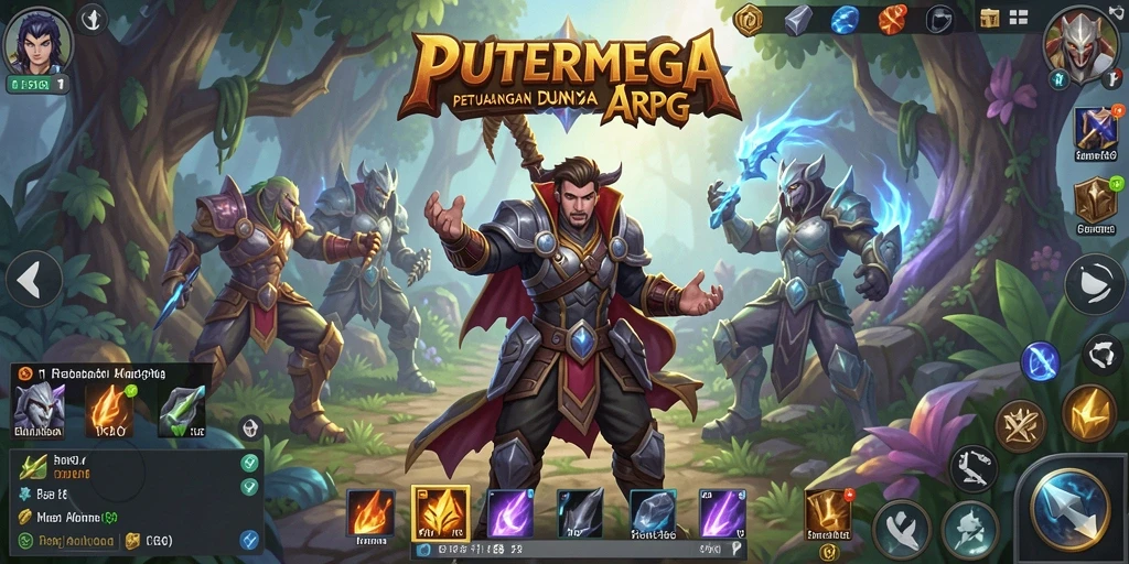 Screenshot gameplay PUTERMEGA yang menampilkan pertarungan epik.