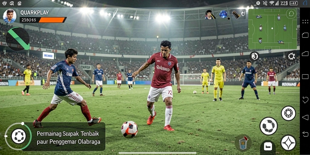 Tampilan gameplay QUARKPLAY yang menegangkan dan mendebarkan.