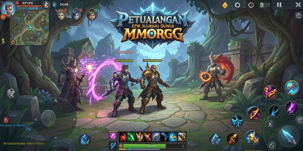Screenshot gameplay RPVIP6 menampilkan pertarungan seru dan grafis menawan.