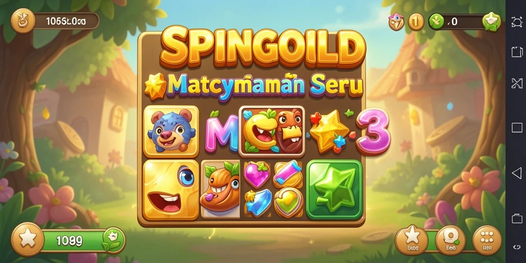 Tampilan gameplay menawan dari SPINGOLD yang penuh warna.