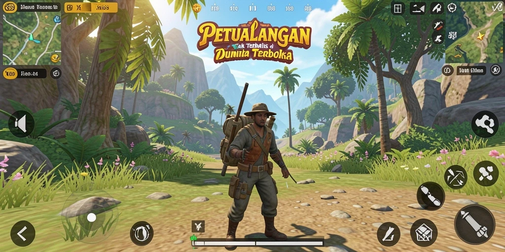 Tampilan gameplay X168 yang menakjubkan di dunia terbuka.
