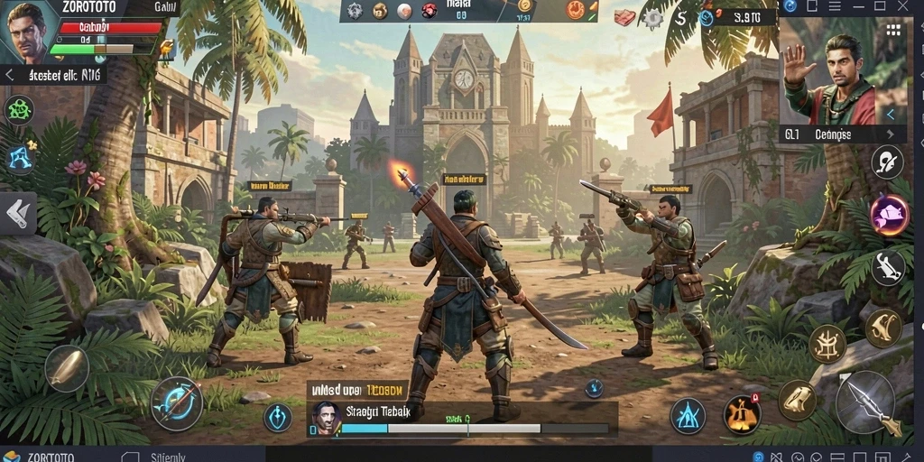 Tampilan gameplay ZOROTOTO yang menampilkan strategi dinamis.